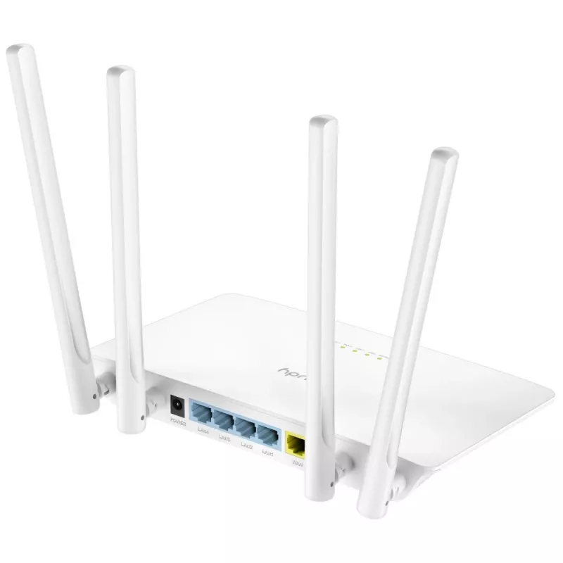 Router de sobremesa Cudy WR1200 doble banda Wi‑Fi 5 (802.11ac) 867 Mbit/s, 4x RJ‑45 LAN, blanco