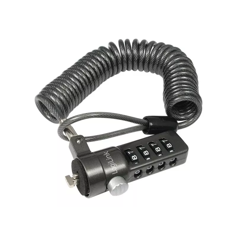 LogiLink NBS004 Candado de cable negro 1,8 m