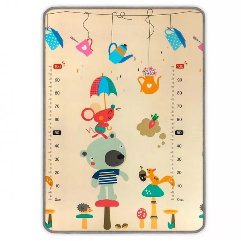 Esterilla de juego de espuma Play Foam Mat milly mally Modelo 4688 — esterilla de espuma enrollada con estampado de oso y ballena