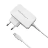 Qoltec 51039 adaptador de corriente 65 W USB-C PD, 5–20,3 V, 2–3,25 A, cable USB-C integrado, blanco