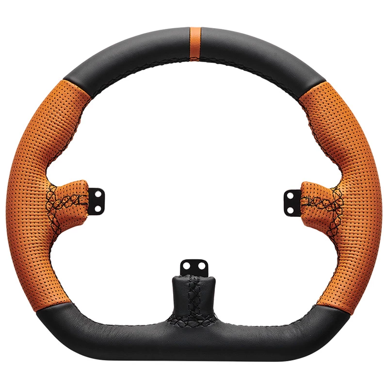 Volante de simracing Asetek SimSports GT Rim Closed D cuero naranja