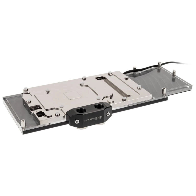 Bloque de agua para GPU de cobertura completa Watercool Heatkiller IV para Radeon RX 5700 / XT, acrílico + níquel, RGB, negro