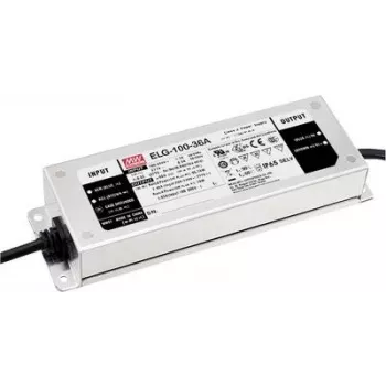 Controlador LED Mean Well ELG-100-24-3Y, 100 W, 24 V DC, 4 A, AC 100–305 V, IP20, 63×199×35,5 mm