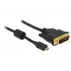 Adaptador de cable de vídeo DeLOCK 83586 Micro-HDMI a DVI-D 2 m negro
