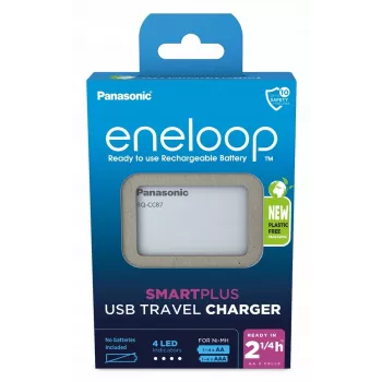 Cargador de pilas USB PANASONIC Eneloop Smartplus BQ-CC87 (BQ-CC87USB)