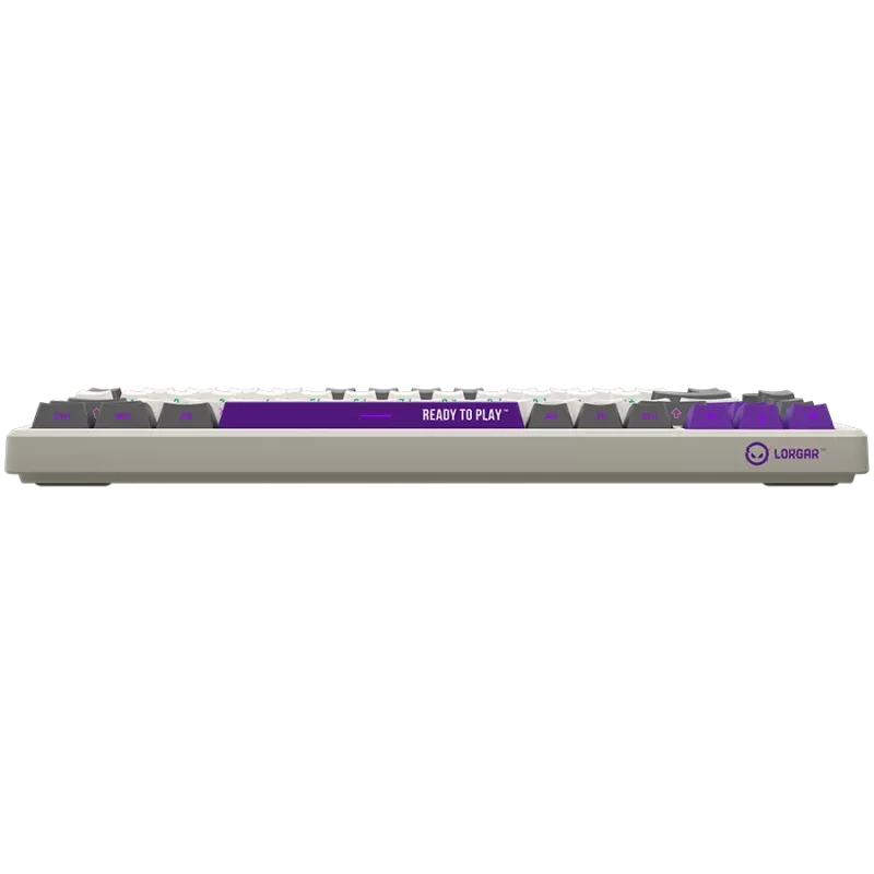 LORGAR KBP7075W, Teclado gaming mecánico 75% inalámbrico Pro, Beige, distribución EN