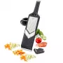 Cortador manual GEFU Julienne VIOLI 2.0 – cortador de alimentos manual, 5 posiciones de corte, 1–5 mm, cuchillas de acero inoxidable, carcasa de ABS/acero inoxidable, negro