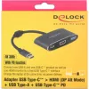 DeLOCK - adaptador de vídeo externo - VL101 - USB-C 3.1 - HDMI - gris - retail (62991)
