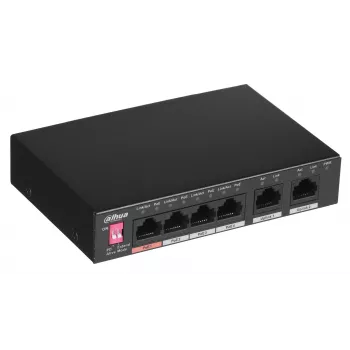 Dahua Technology PFS3006-4ET-60 Unmanaged L2 Fast Ethernet (10/100) Power over Ethernet (PoE) negro