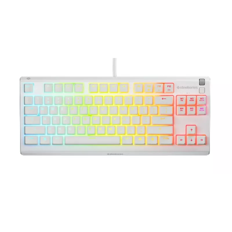Teclado SteelSeries Apex 3 TKL US, blanco