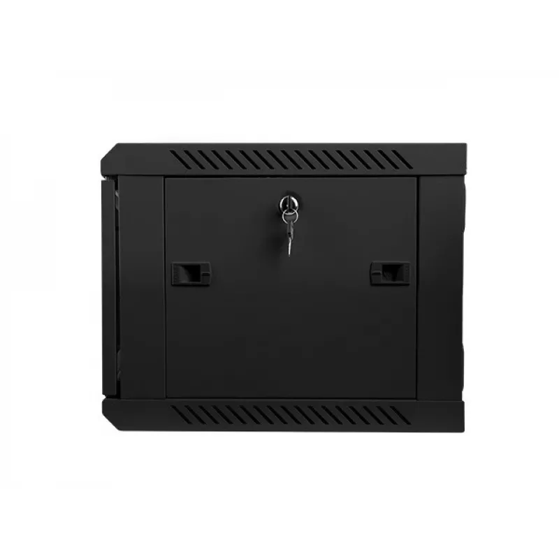 Lanberg WF01-6406-10B armario rack mural de 19 pulgadas, 6U, 600x450x368 mm, puerta de cristal, 60 kg, negro