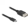 Cable USB DeLOCK 81518 USB 2.0 1 m Micro-USB B USB A negro