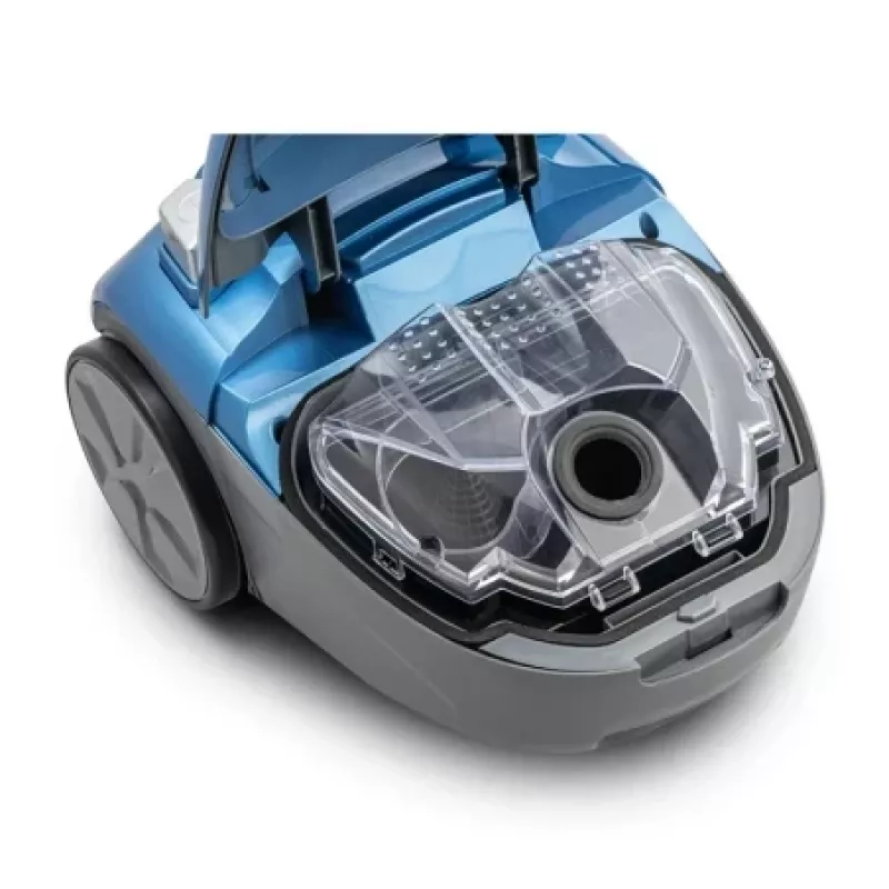 Aspirador sin bolsa ZELMER ZVC032P azul 1200 W, diseño compacto de tipo tanque
