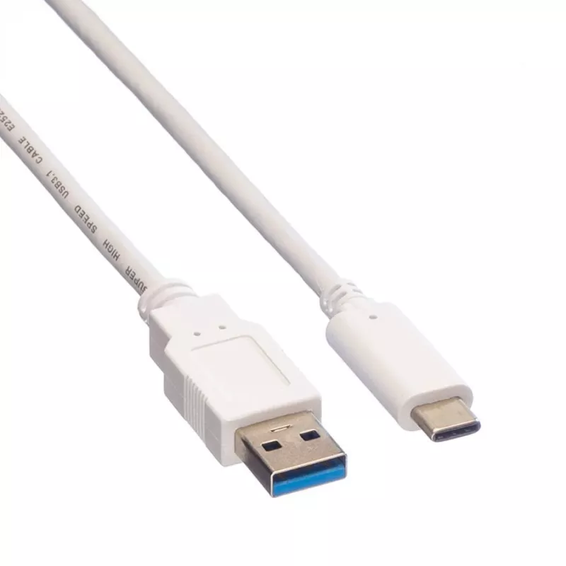 VALUE - Cable USB - USB 3.0 (M) a USB Type-C (M) - 5 V - 900 mA - 50 cm - Blanco (11.99.9010)