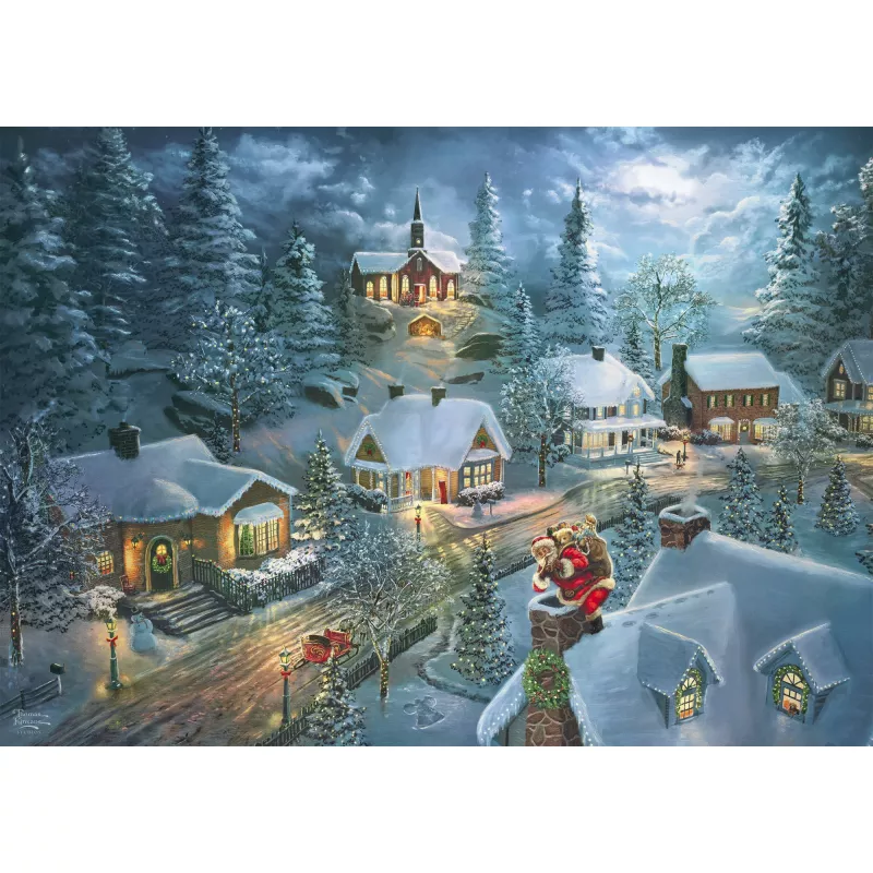 Puzzle Schmidt Spiele Thomas Kinkade Studios „Santa's Silent Night“ 1000 piezas