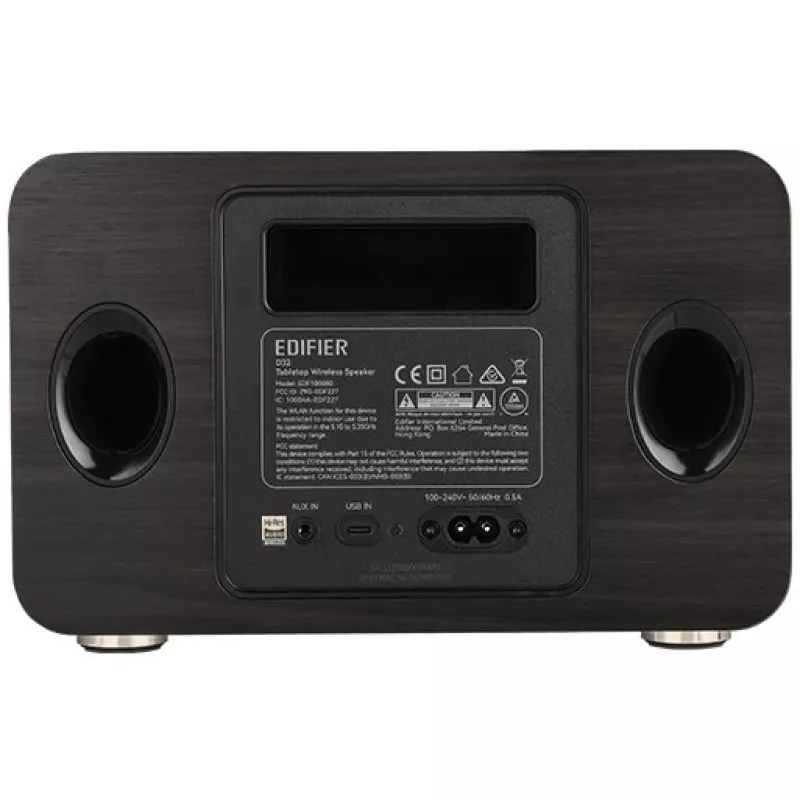 Altavoz inalámbrico de sobremesa Edifier | D32 | 60 W | Bluetooth | negro nogal | conexión inalámbrica