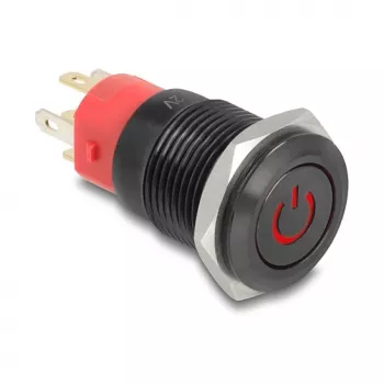 Pulsador DELOCK 22013 16 mm 12 V negro