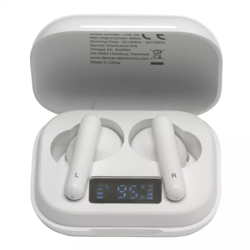 Denver TWS auriculares TWS TWE-38 blanco