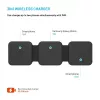 Cargador inalámbrico plegable FIXED FIXFLE-SA-BK 3 en 1 para Samsung — cargador portátil compacto para teléfono, auriculares y wearables