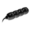 Tracer PowerCord alargador, 4 tomas, 3 m, negro