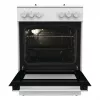 Cocina de gas independiente Gorenje GG6A10WFFM, blanca, encimera de 4 fuegos, horno de gas de 72 L, mandos frontales