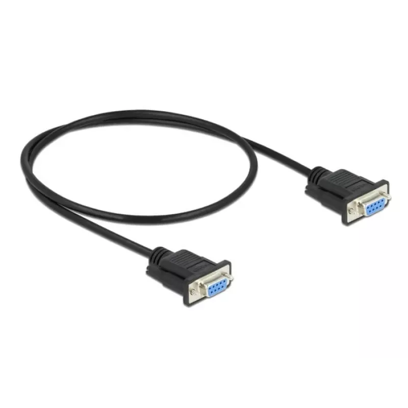 Cable serie DeLOCK 86614 negro 0,5m RS-232