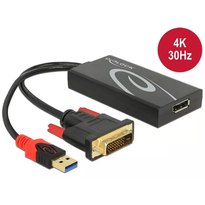 Cable DVI 24+1 + USB-A/DisplayPort 20p DeLOCK 62596
