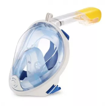 Máscara de snorkel de visión completa Free Breath M2068G L/XL azul — visión completa, talla L/XL