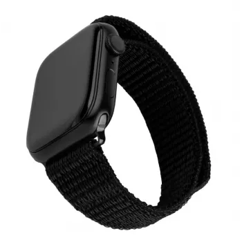 Correa de reloj de nailon FIXED Sporty Strap FIXNST2-436-BK para relojes de 38/40/41mm, negra