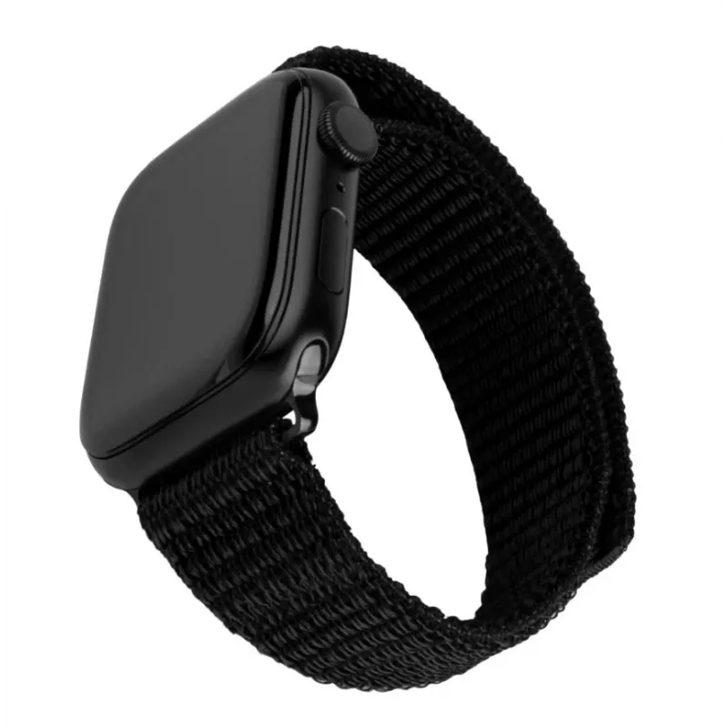 Correa de reloj de nailon FIXED Sporty Strap FIXNST2-436-BK para relojes de 38/40/41mm, negra