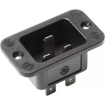 Conector macho de red eléctrico C20 Bachmann 917.173, 250 V, 16 A, termoplástico, negro