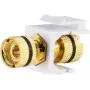 Módulo Keystone ShiverPeaks 08-10064 plano negro dorado blanco conector banana