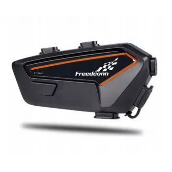 Headset FreedConn F1 V2 EU — Bluetooth 5.2, IP65, batería 1100 mAh, hasta 48 h de conversación, radio FM, micrófono, clip