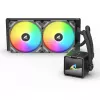 Refrigeración líquida para CPU Sharkoon S50 ARGB, negra