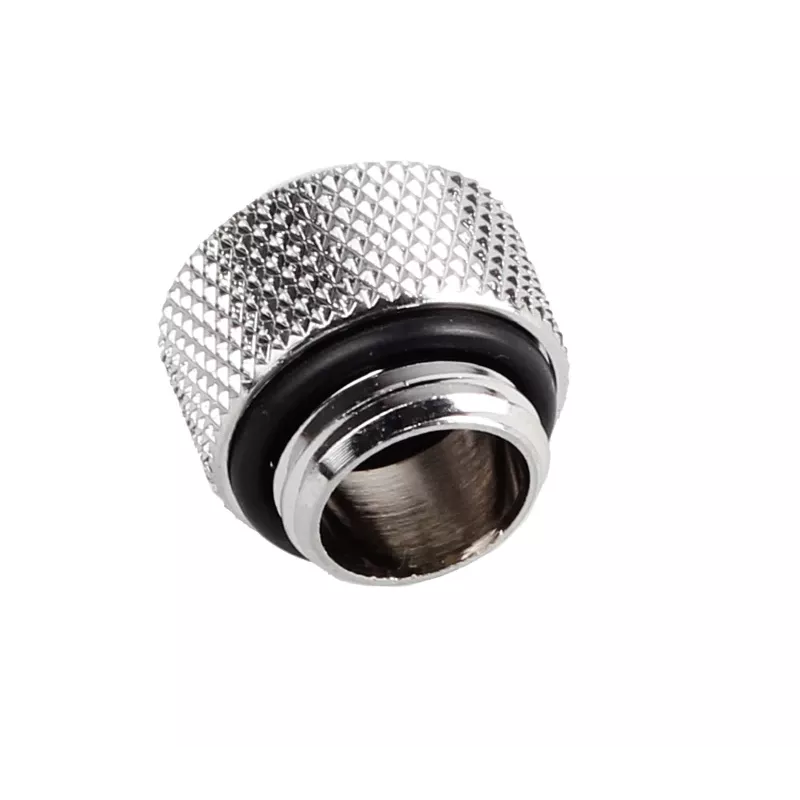 Adaptador multi-link recto Bitspower G1/4 macho a tubo rígido de 12 mm de diámetro exterior - plata brillante