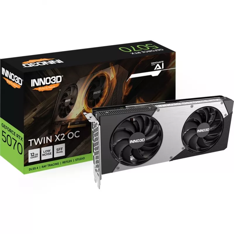 INNO3D GeForce RTX 5070 TWIN X2 OC 12GB GDDR7 Tarjeta gráfica