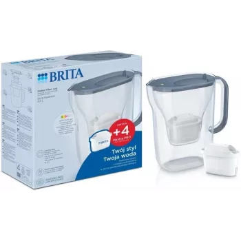 Jarra filtrante BRITA Style Essential grafito con 4 filtros MAXTRA Pro, depósito de 2,4 L, 1,4 L filtrados