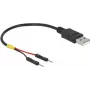Cable USB DeLOCK 85400 0,1 m USB A negro