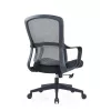 Silla de oficina ergonómica Up Up Darwin negra, tejido negro + malla gris