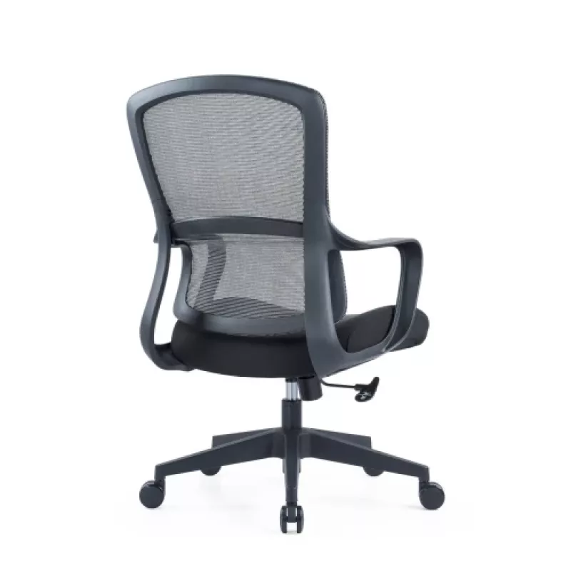 Silla de oficina ergonómica Up Up Darwin negra, tejido negro + malla gris