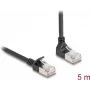 Cable de red DeLOCK RJ45 Cat.6A 5 m negro en ángulo de 90°