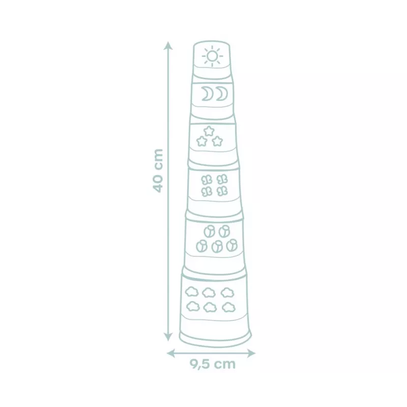 Little Smoby Magic Tower pirámide de agua apilable