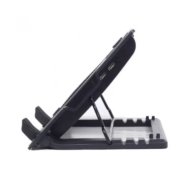 Base de refrigeración para portátil Gembird NBS-1F17T-01, para pantallas de hasta 17 inch, 1 ventilador de 15 cm, USB 2.0, 370×265×33 mm, 350 mA, negro