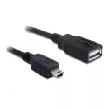 Cable USB DeLOCK 82905 USB 2.0 0,5 m USB A Mini-USB B negro