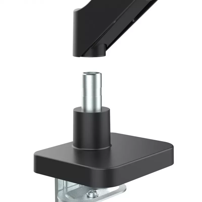 Soporte Maclean para 2 monitores, resorte de gas, 17-32, 2-10 kg, negro, MC-134
