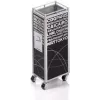 TROIKA MINI TROLLEY portalápices metal negro blanco