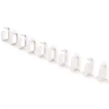 Clip de gestión de cables Secomp 44 x 60 mm gris claro RAL 7035, pack de 10