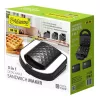 Tostadora sandwichera Maestro MR-709 3en1 750W — prensa para sándwiches, placas de parrilla y gofres, blanca