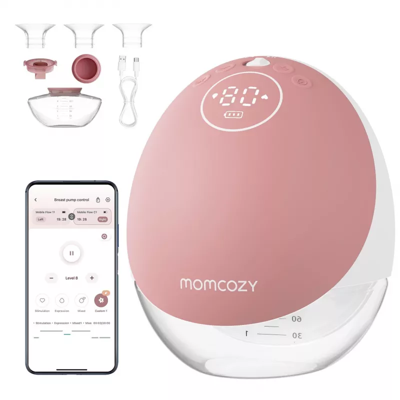Sacaleches Momcozy M9 Single Rojo 150ml