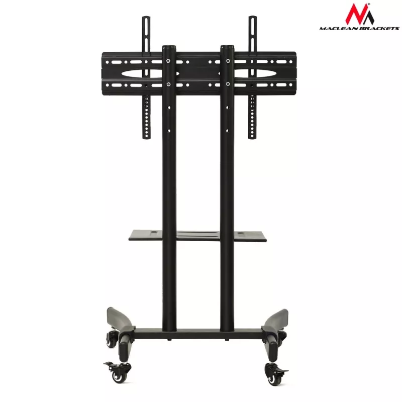 Maclean MC-739 soporte profesional con ruedas para TV, 32-65 pulgadas (165,1 cm), máx. 40 kg, VESA hasta 400x600, negro